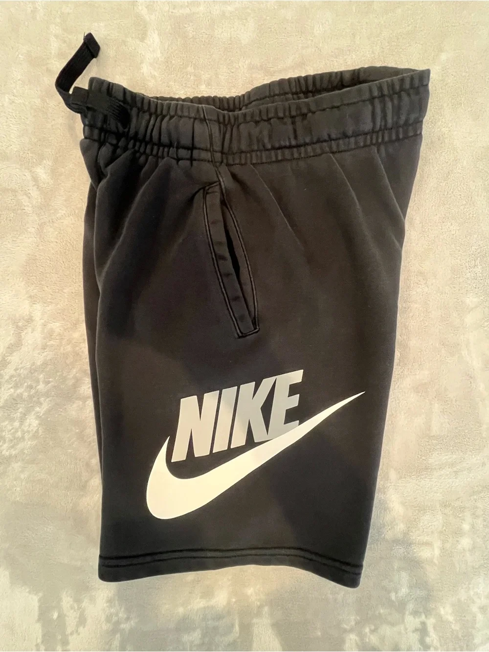 Nike Boys Large Black Sportswear Club Fleece French Terry Shorts